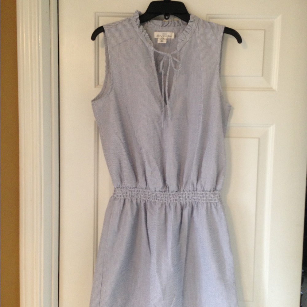 Light Blue Seersucker Dress. L.O.G.O. Brand.